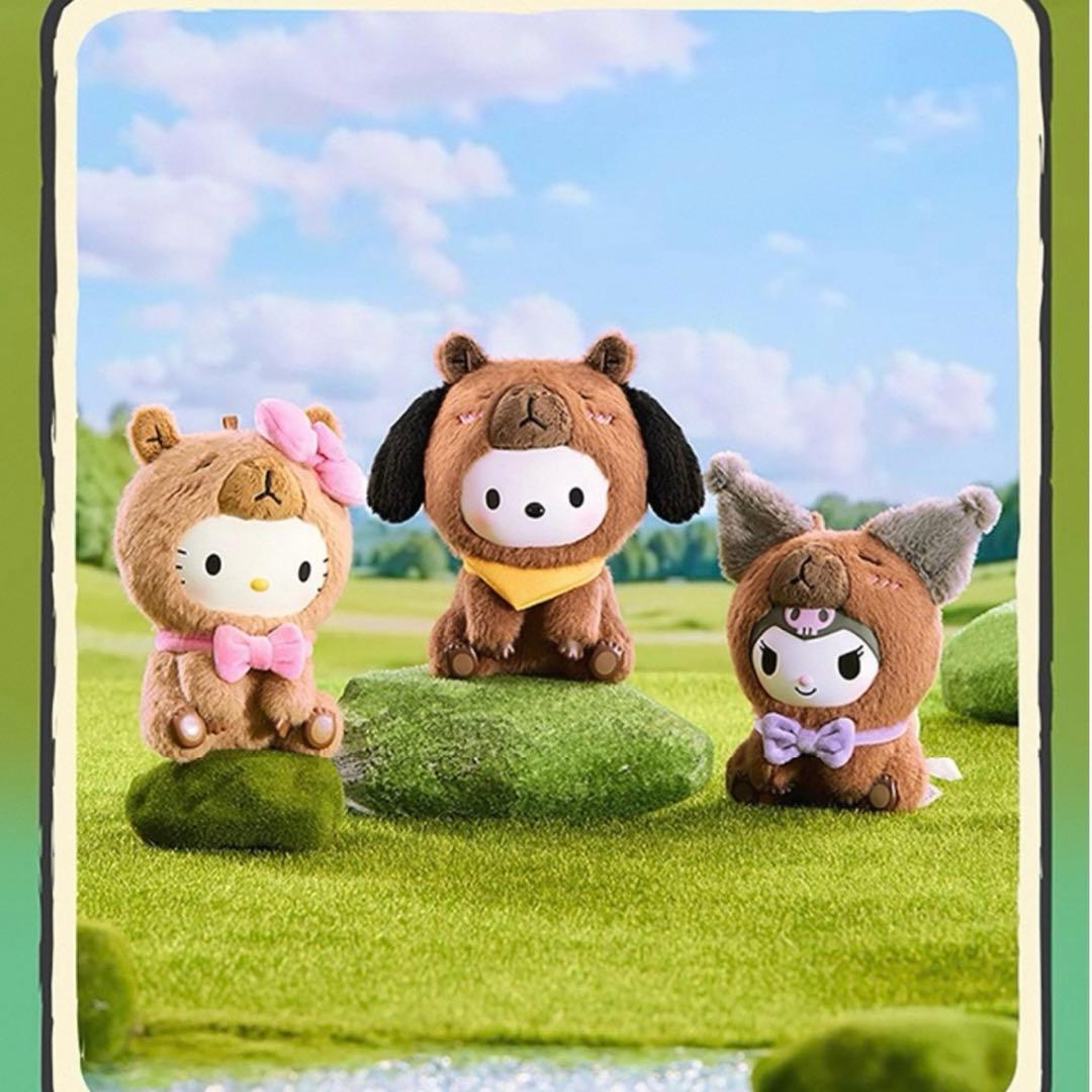 MINISO サンリオ　カピバラ　ぬいぐるみチャーム　6点セット