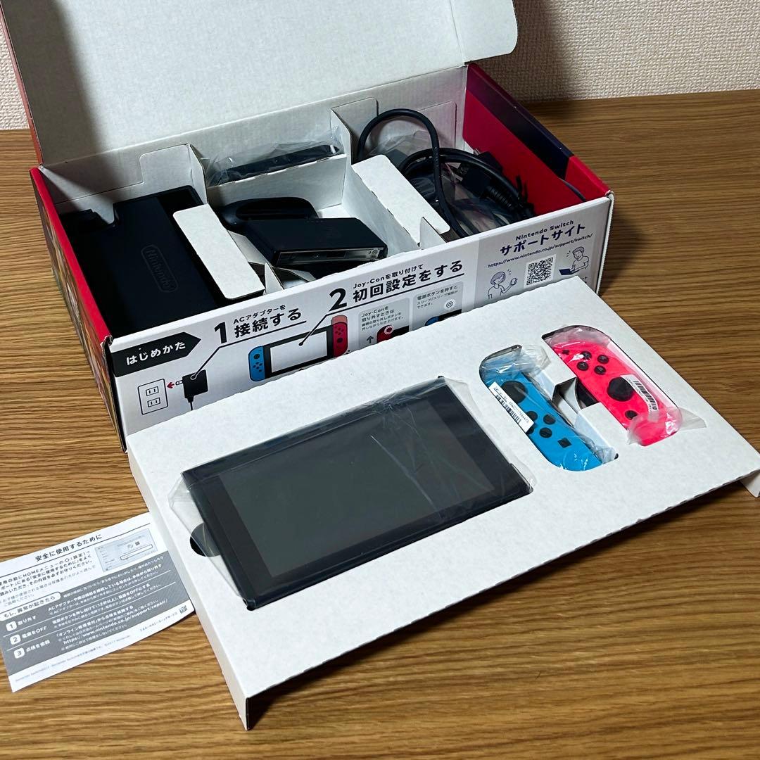 Nintendo Switch 本体 ネオンブルー・ネオンレッド（箱あり）