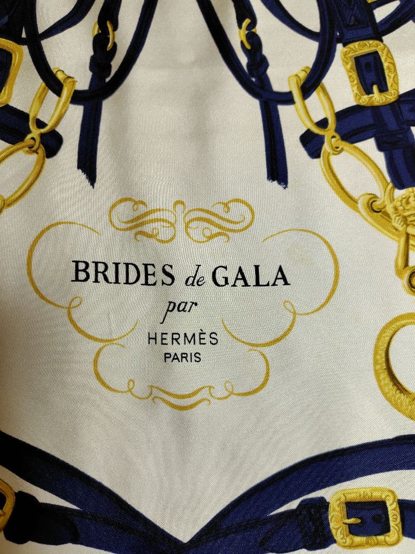 エルメスBRIDES de GALA スカーフ柄長袖シルク、ニットシャツ