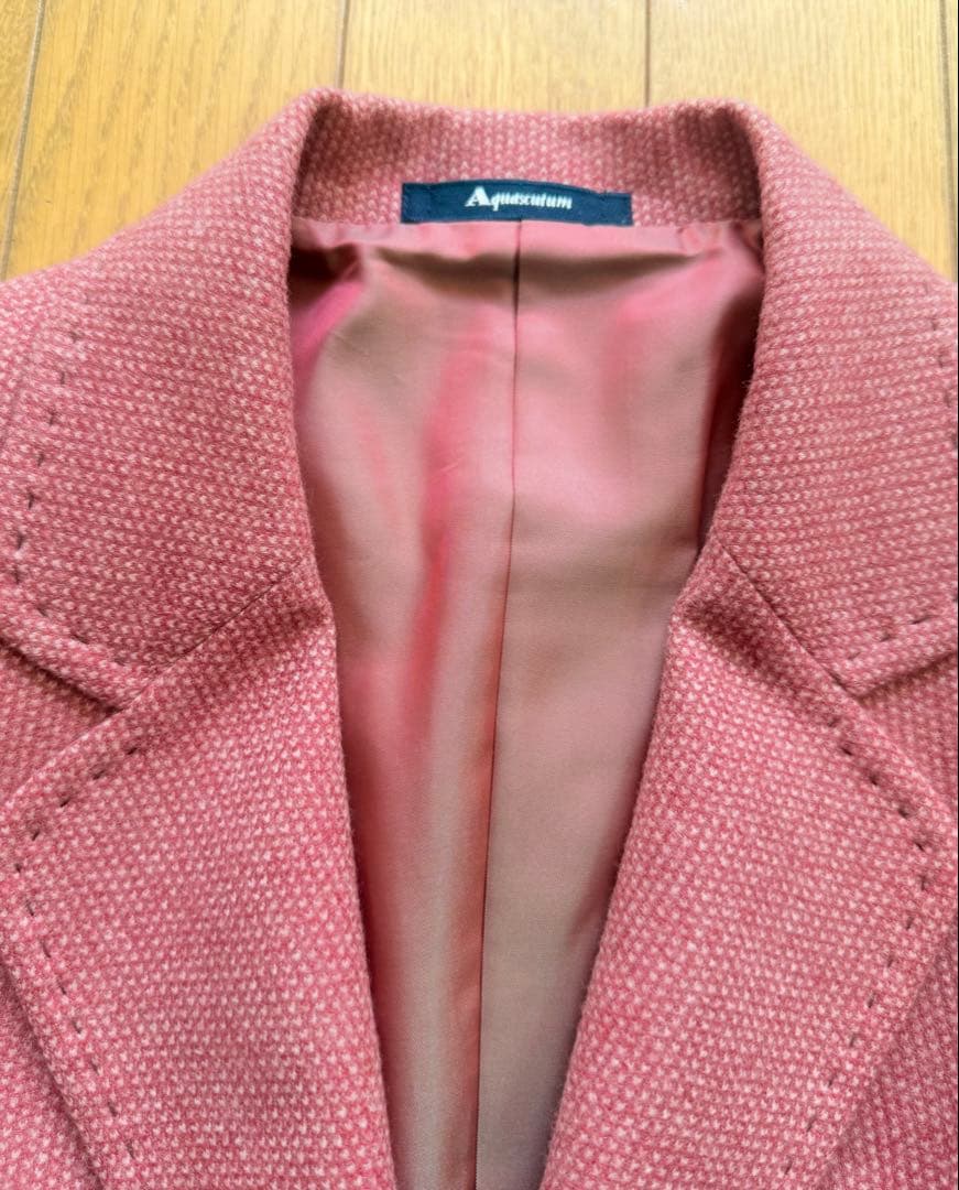 希少・美品 Aquascutum ピンク ジャケット　8万　Ｍ　9号　日本製