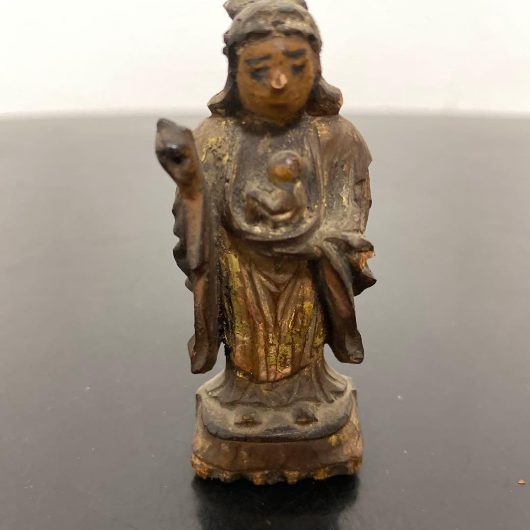 仏教美術 江戸時代 木彫 鬼子母神像 仏像
