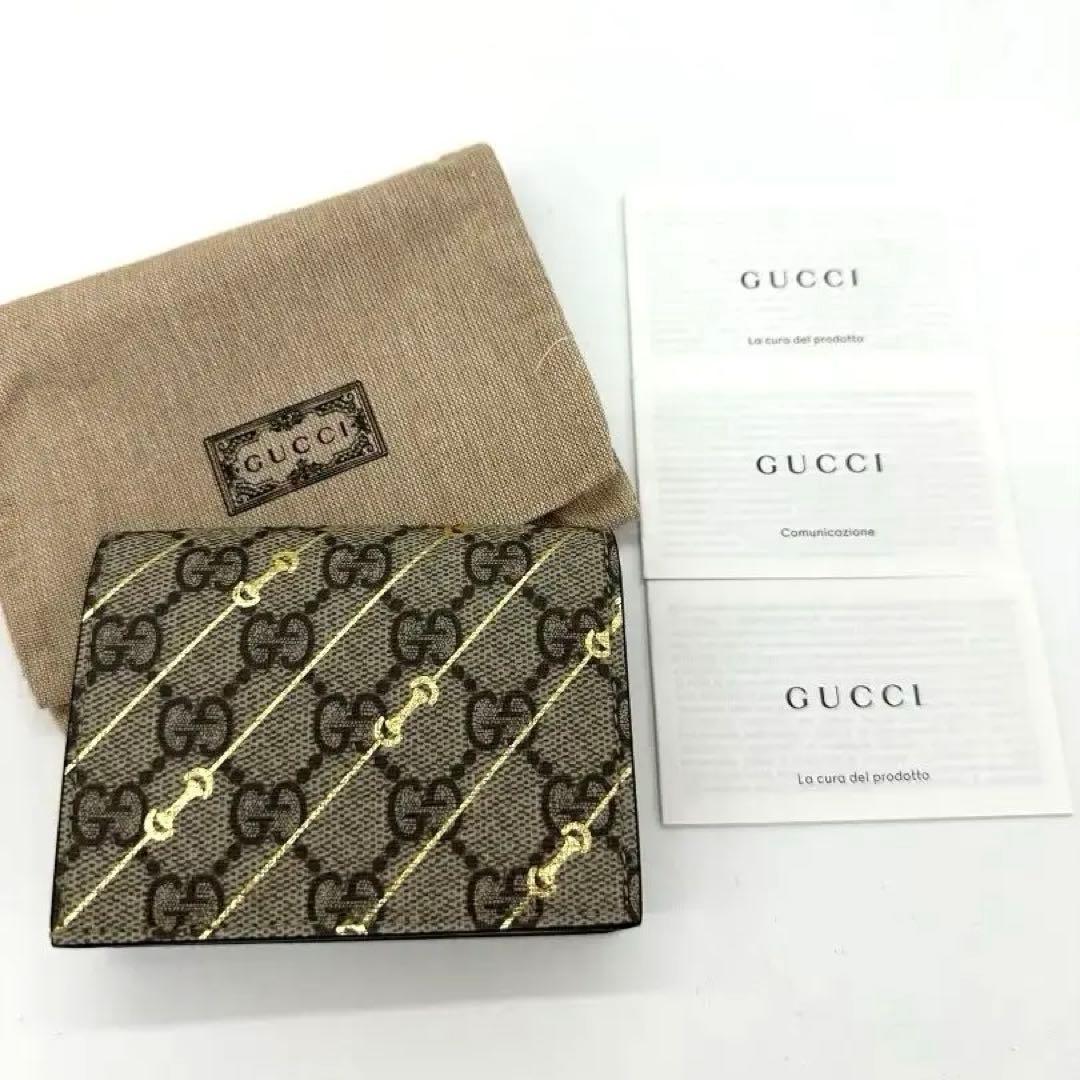 GUCCI グッチ GGホースビット バイフォールド ウォレット 二つ折り財布