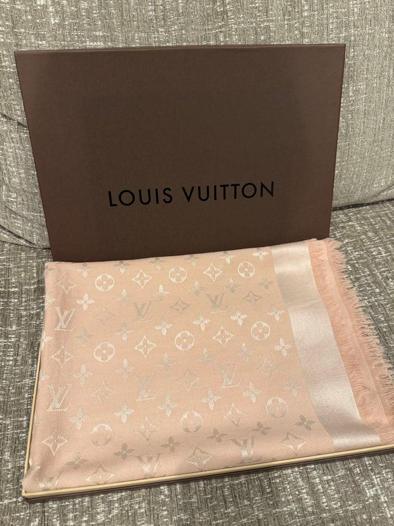 LOUIS VUITTON ショール・モノグラム Ｍ72046 ローズ