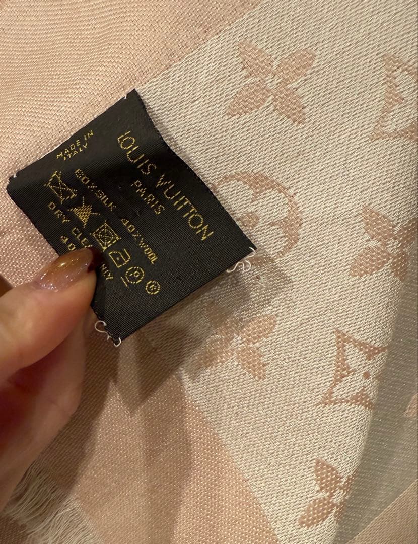 LOUIS VUITTON ショール・モノグラム Ｍ72046 ローズ