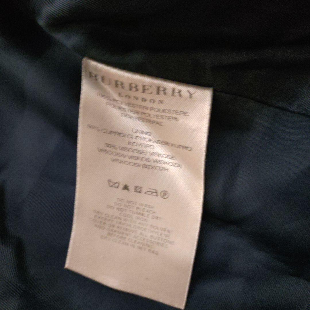 Burberry　サテン装飾付きトレンチコートブラック　ITA36 XS