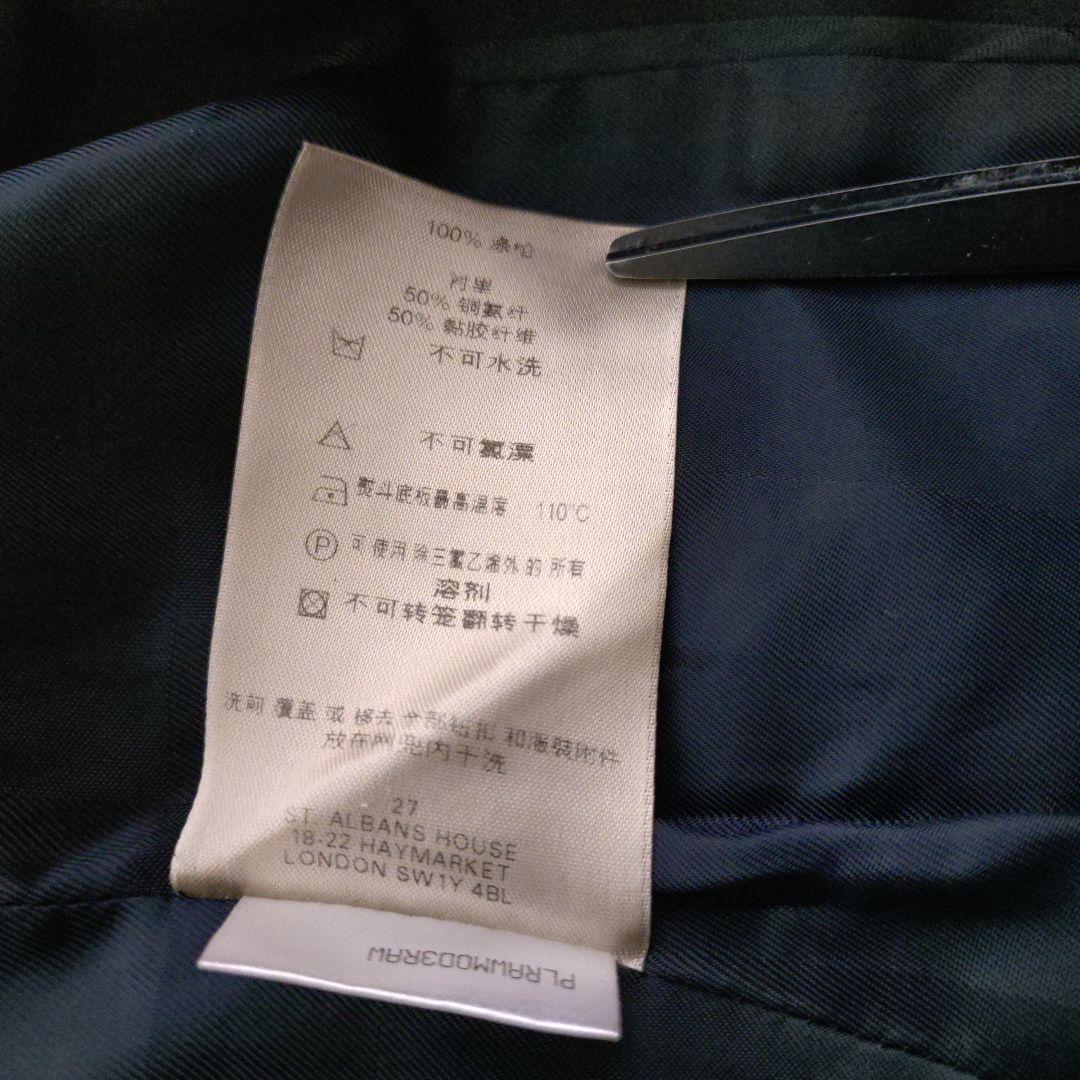 Burberry　サテン装飾付きトレンチコートブラック　ITA36 XS