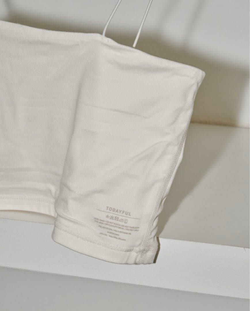 TODAYFUL Cupin Flatseam Bratop カップ付ベアトップ