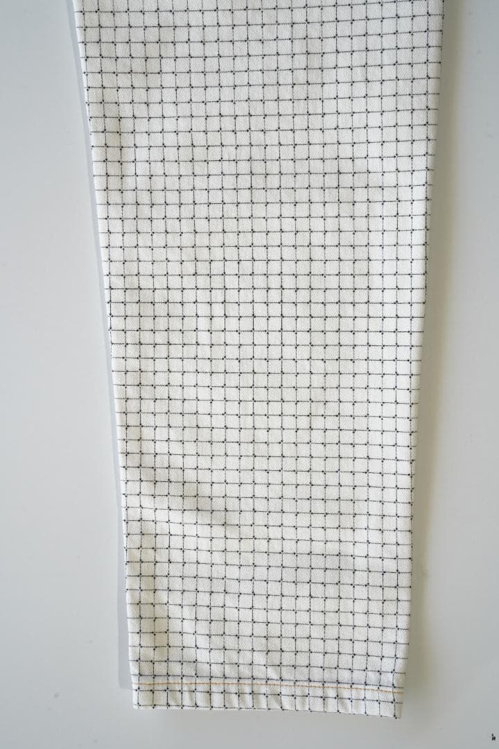 C.E 24SS WHITE GRID CHECK PANTS 白 M 未使用