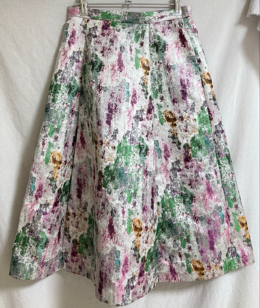 ANAYI 23AW カラーウォール ジャガード スカート 38 アナイ　ロング