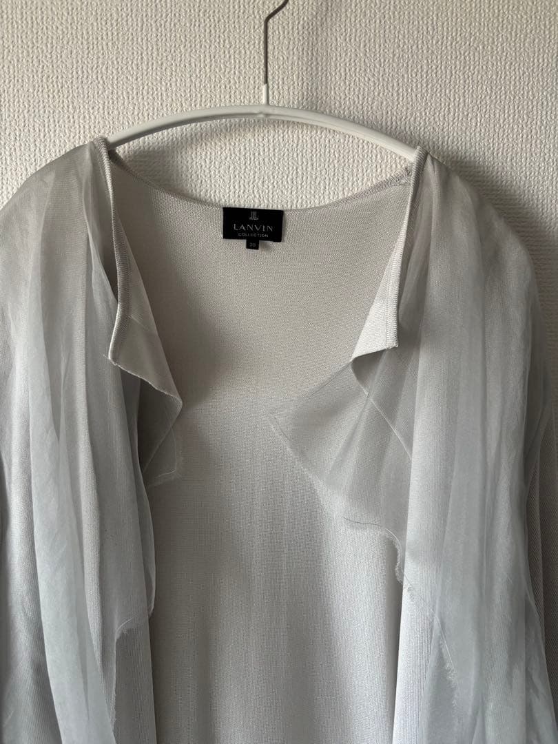 お値下げしました！LANVIN シフォンカーディガン グレー
