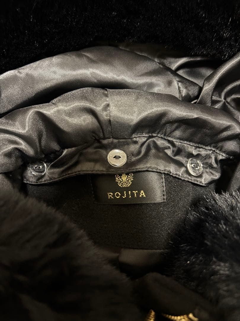 ROJITA バックリボンフーディーコート ブラック