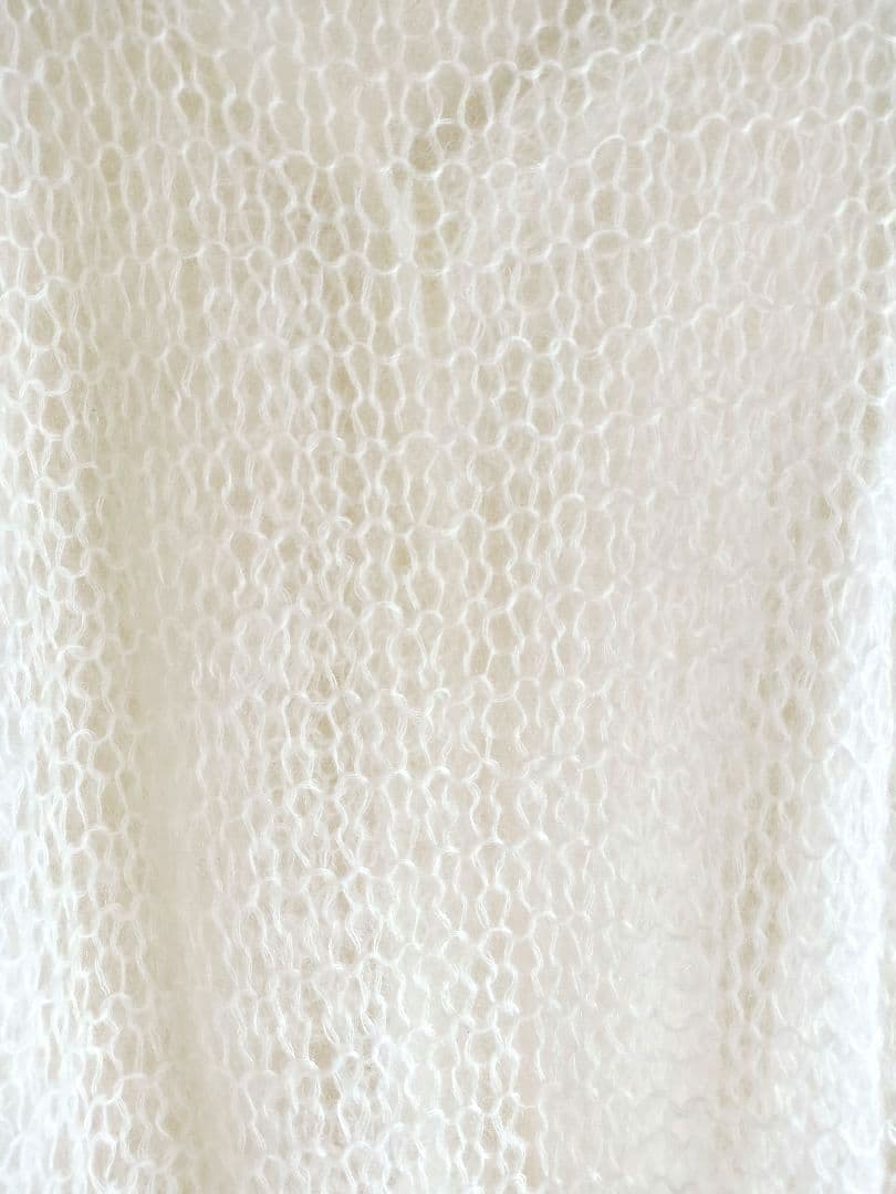 THE TOE PARASOL KID MOHAIR CARDIGAN ホワイト