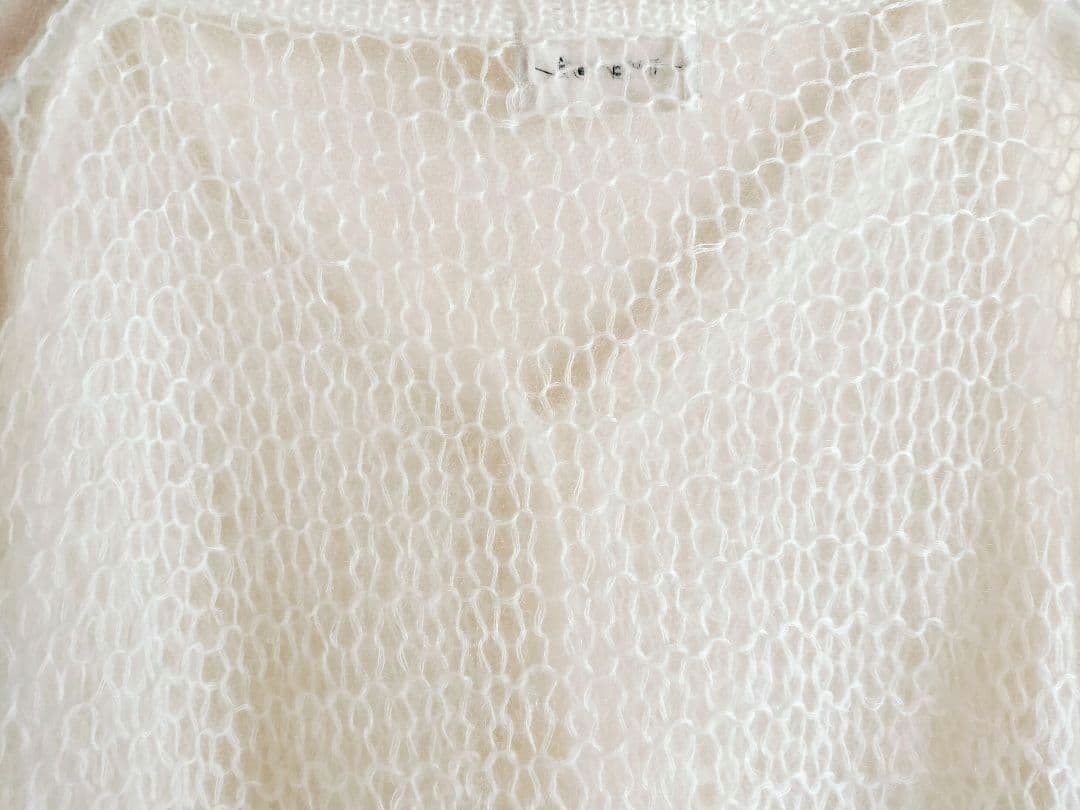 THE TOE PARASOL KID MOHAIR CARDIGAN ホワイト