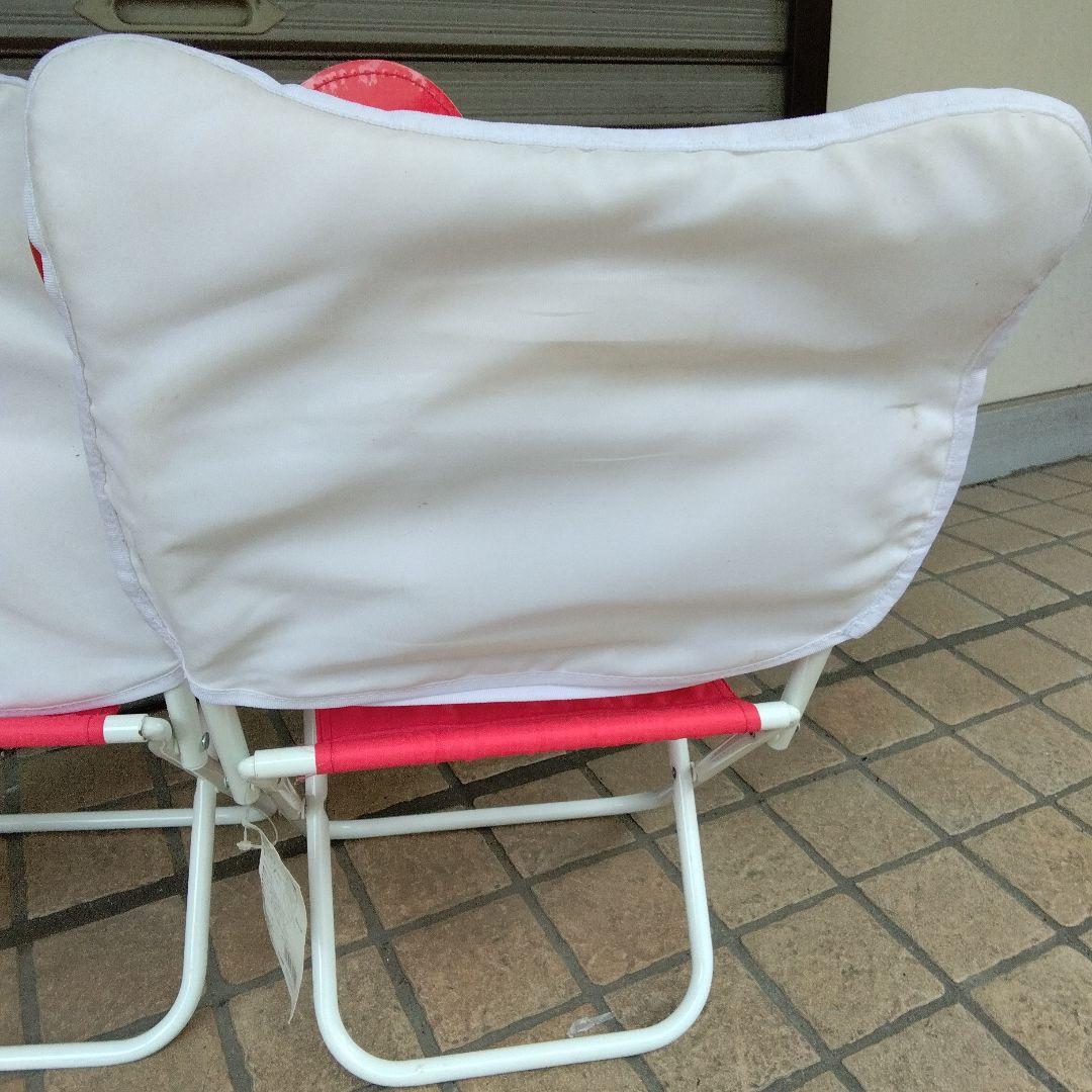 ハローキティ アウトドアチェアおりたたみ椅子キッズチェアレトロ２脚セットタグ付き