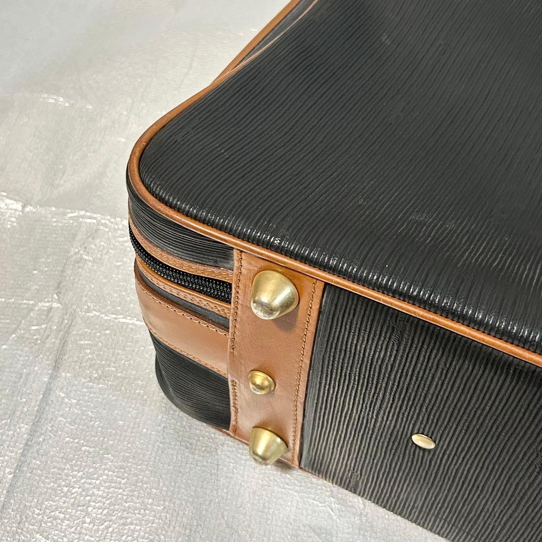 美品 フェラガモ PVC レザー トランクケース トラベルバッグ 旅行鞄