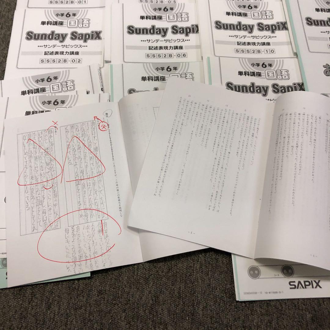 サピックス　６年　SS特訓　国語　記述表現力講座　2020年　中古