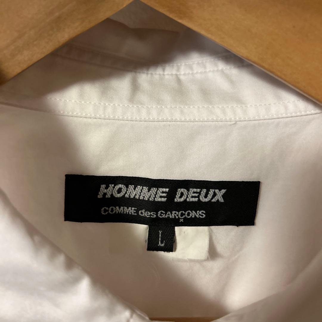 コムデギャルソン　HOMME DEUX 白シャツ　Lサイズ