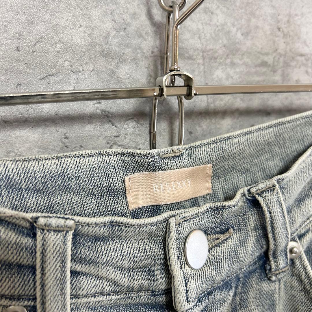 RESEXXY カットアウトリボンデニムパンツ S ブーツカット 人気　フレア