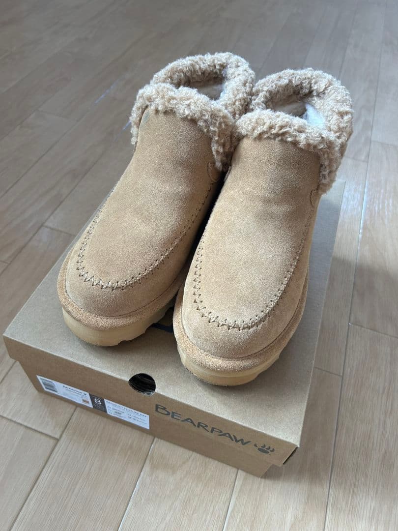 BEARPAW ベージュ ムートンブーツ 25.0センチ