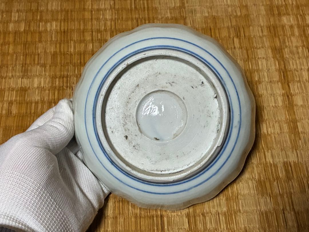古伊万里 伊万里 染付 色絵 膾皿 中皿 六枚