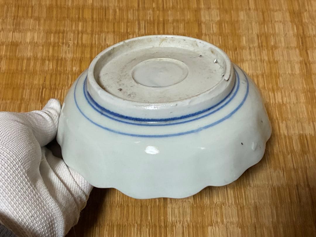 古伊万里 伊万里 染付 色絵 膾皿 中皿 六枚