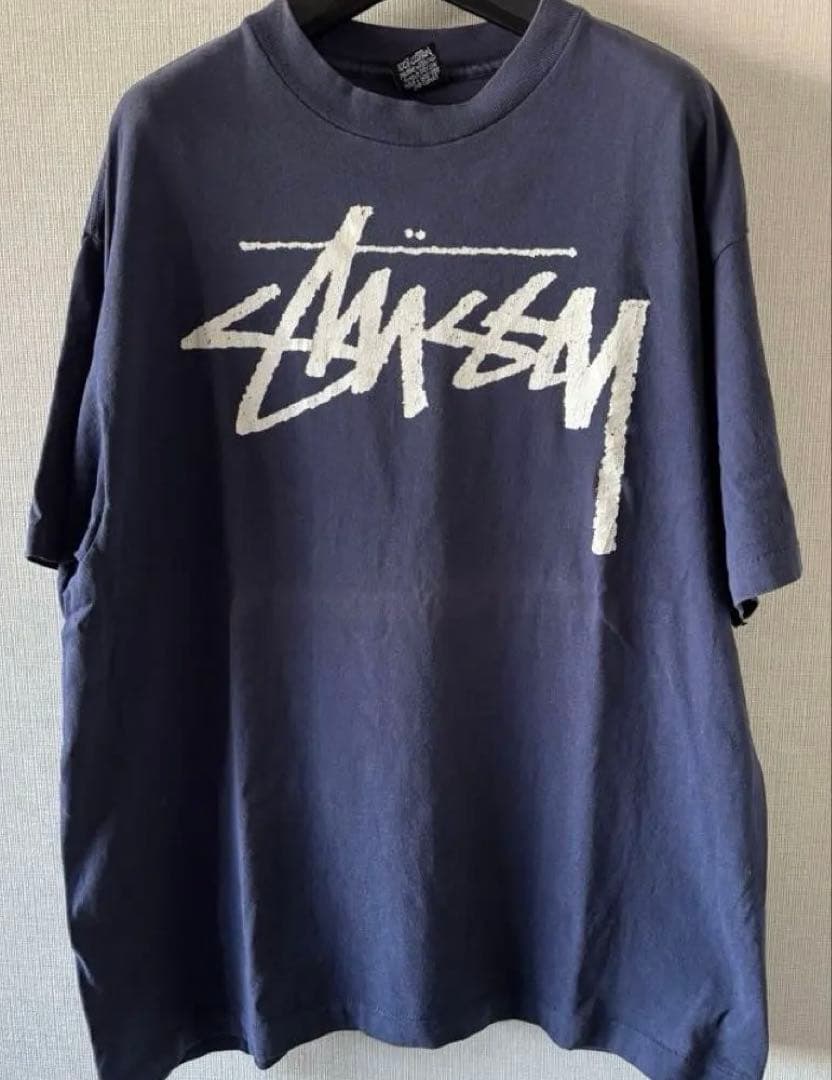 90sOLDSTUSSY黒タグstocklogo OLDSKOOLCREW XL