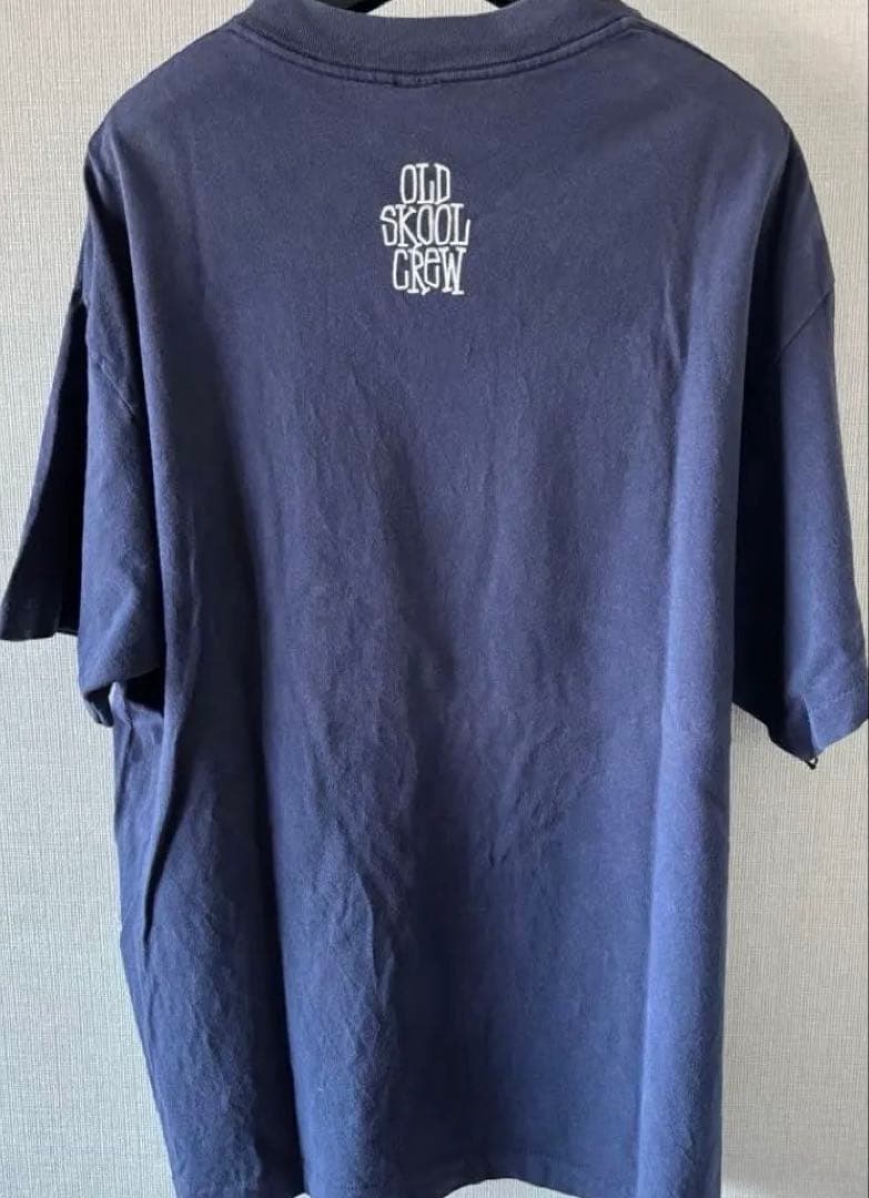 90sOLDSTUSSY黒タグstocklogo OLDSKOOLCREW XL