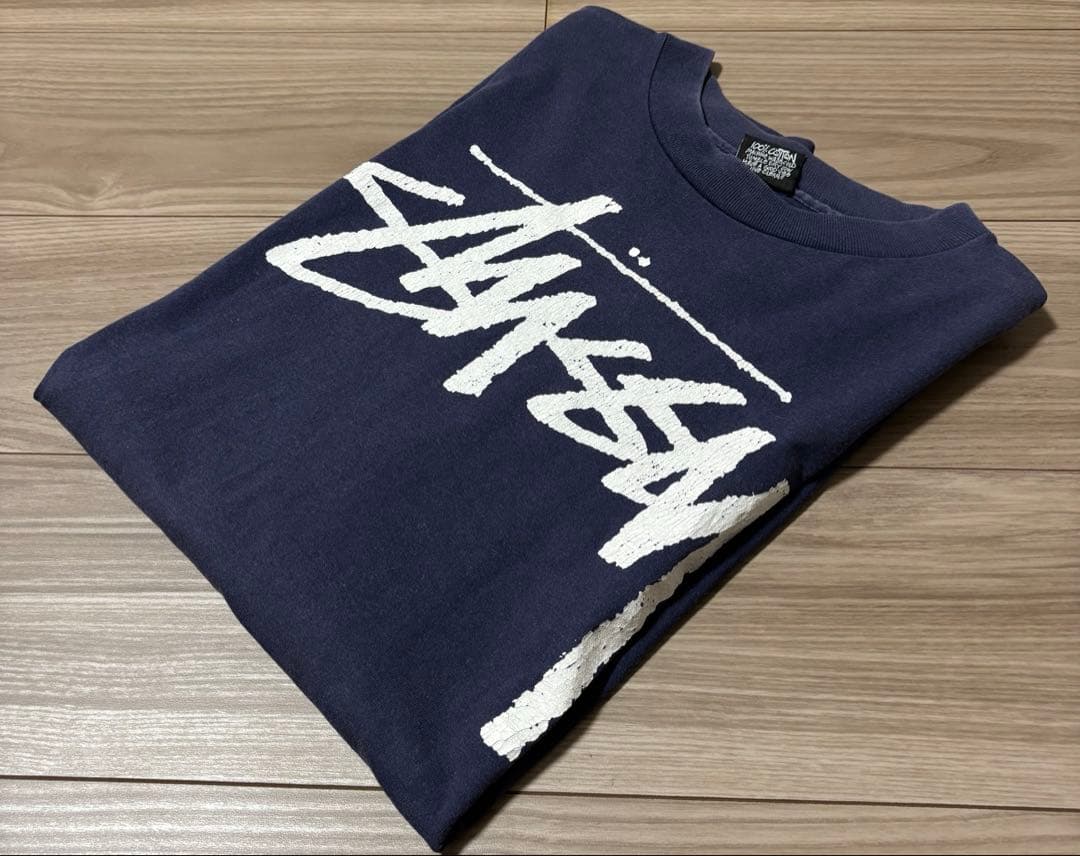 90sOLDSTUSSY黒タグstocklogo OLDSKOOLCREW XL