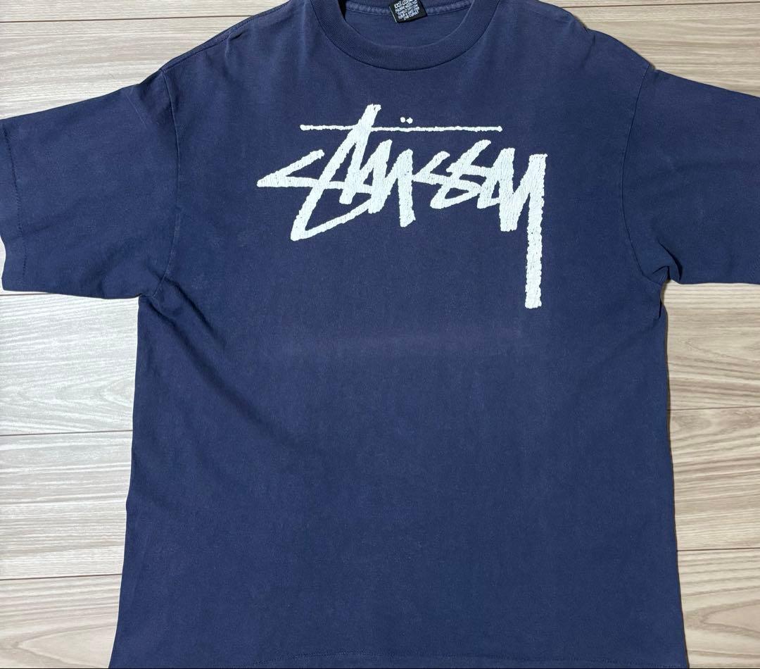 90sOLDSTUSSY黒タグstocklogo OLDSKOOLCREW XL