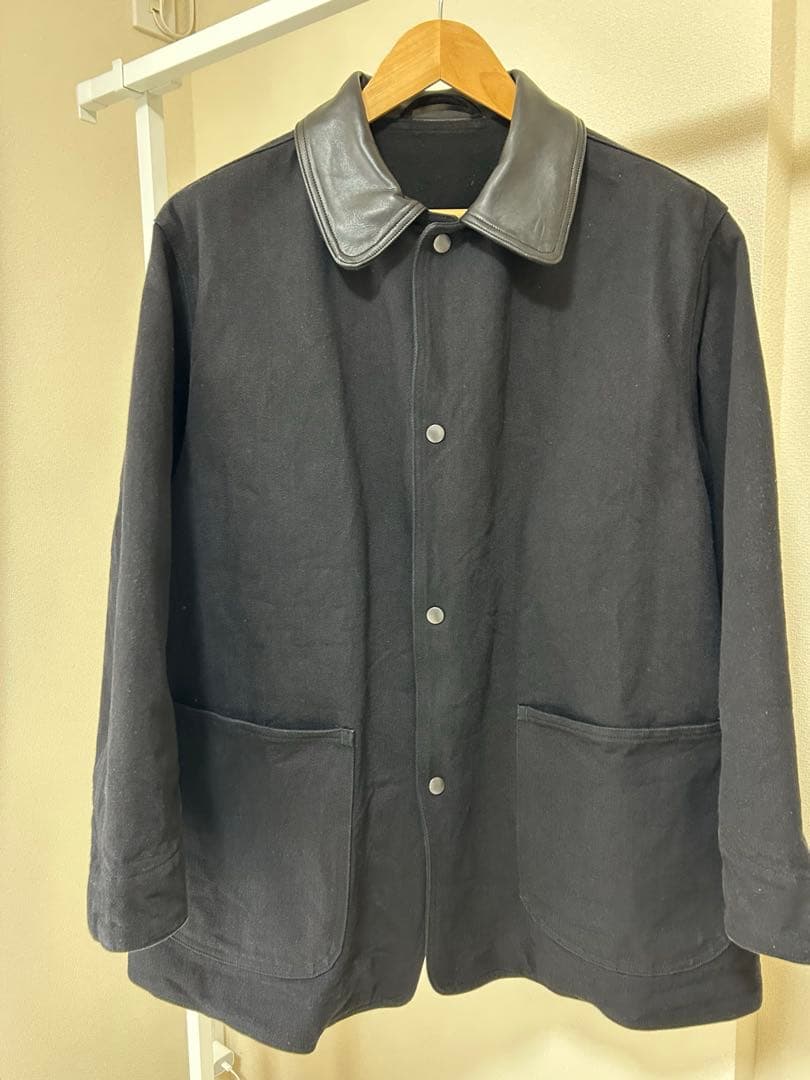 24aw COMOLI デニムレザーワークジャケット　サイズ1 タグあり