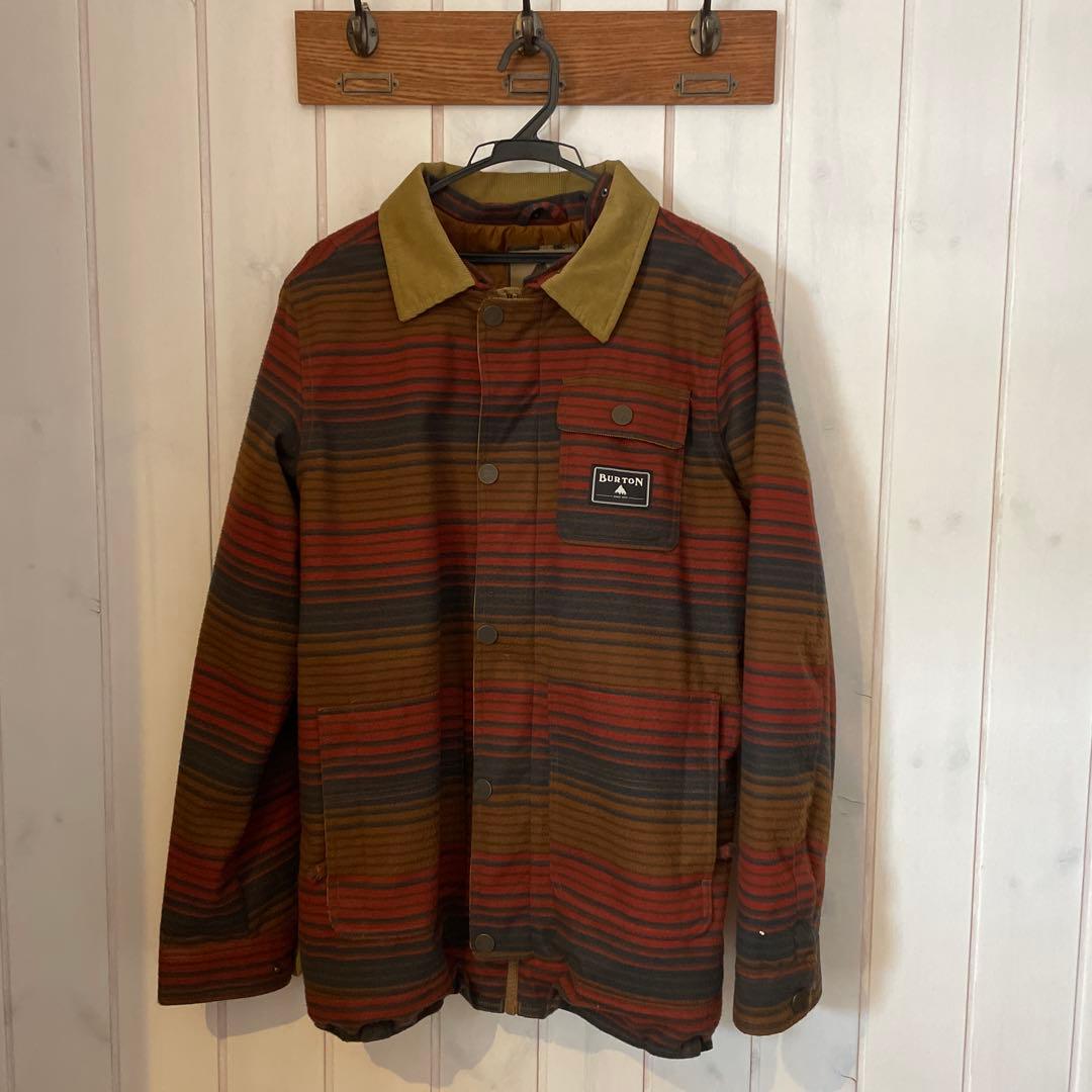 BURTON スノーボードウェア メンズ Sサイズ ボーダー柄 フード付