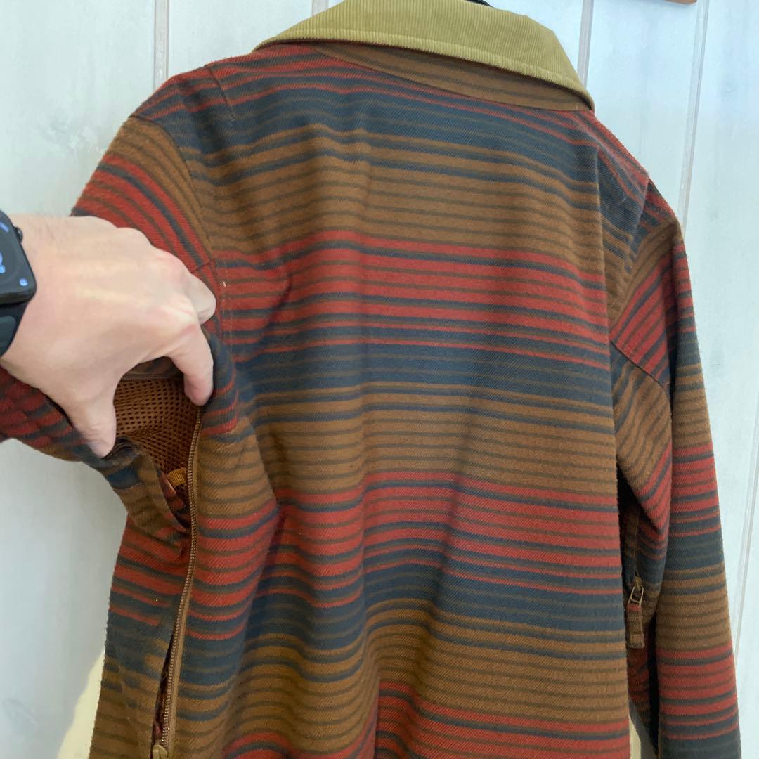 BURTON スノーボードウェア メンズ Sサイズ ボーダー柄 フード付