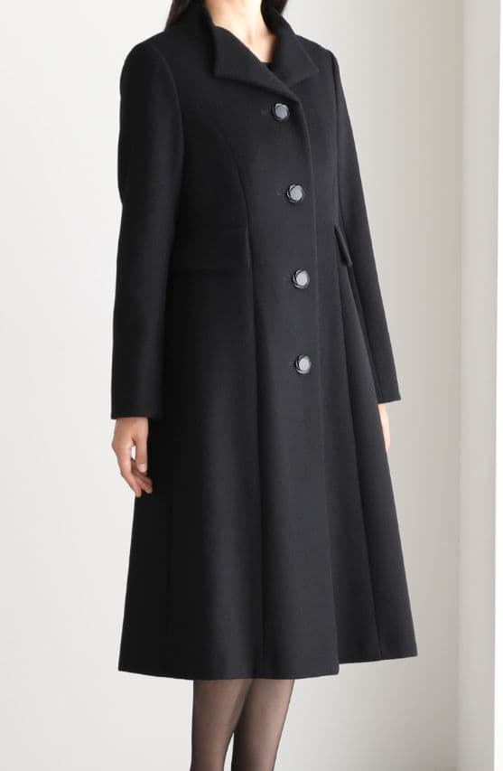 ブラックフォーマルコート 冬用コート 喪服 マダムヒロコ バイ ニュイ