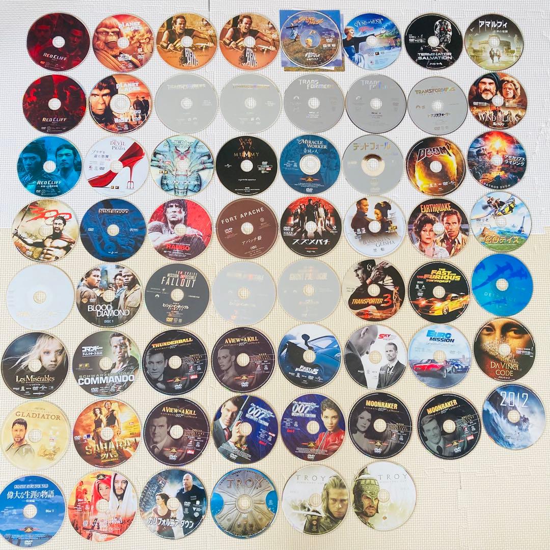 DVD◆ディスクのみ◆62枚セット◆洋画・映画大量まとめ売り◆