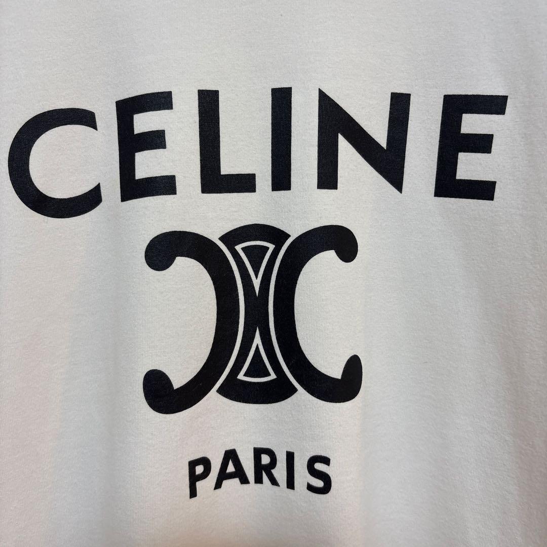 セリーヌ CELINE ロゴ Tシャツ 半袖 ホワイト