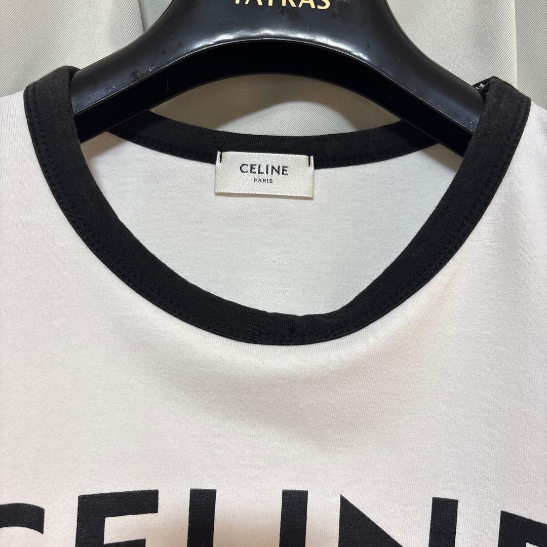 セリーヌ CELINE ロゴ Tシャツ 半袖 ホワイト
