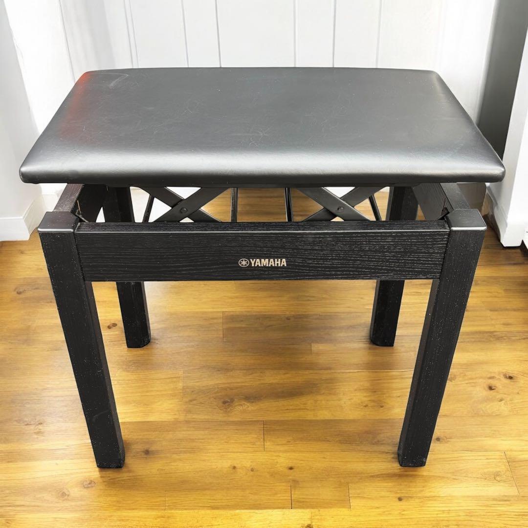 【純正】YAMAHA ピアノ椅子 高さ調整可 工具付　美品 ヤマハ ブラック
