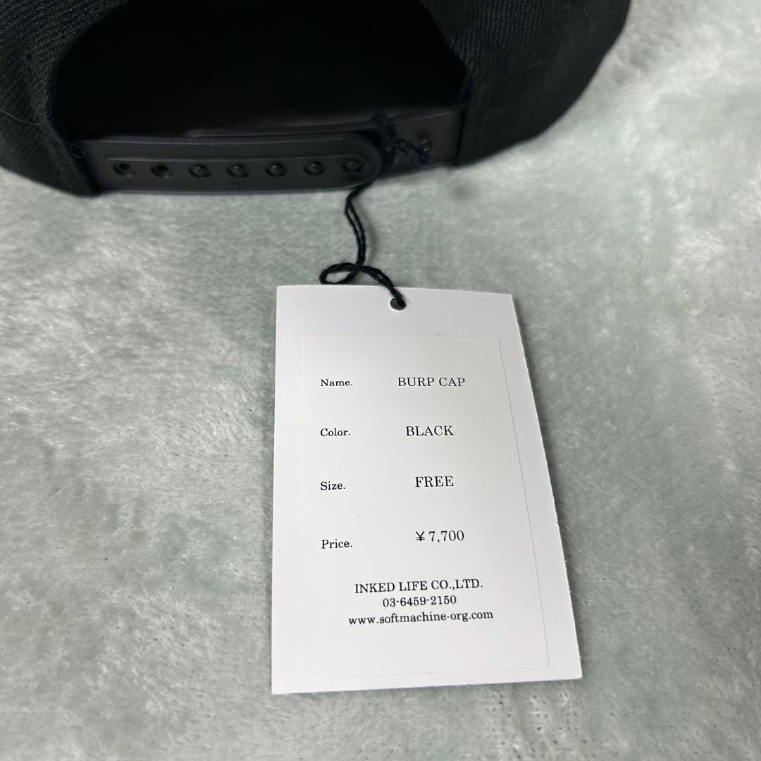 新品！ソフトマシーン 刺繍キャップ BURP CAP ブラック