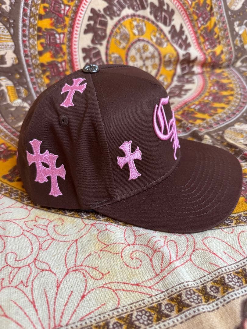 CHROME HEARTS ブラウンキャップ ピンク刺繍　早い者勝ち！！