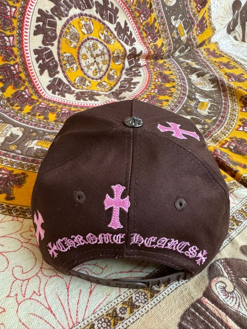 CHROME HEARTS ブラウンキャップ ピンク刺繍　早い者勝ち！！