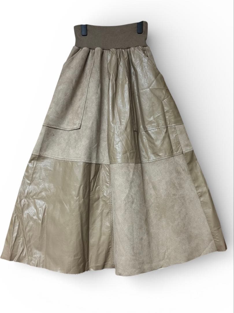 【新品、タグ付】MONILE モニール パッチワーク ロングスカート