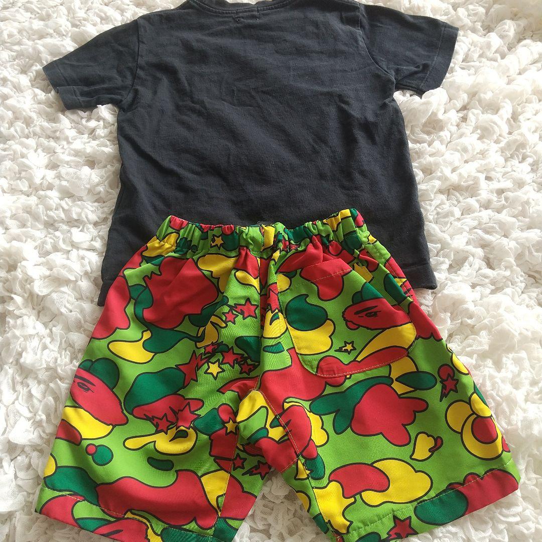 A BATHING APE 120cm Tシャツ&ショートパンツセット
