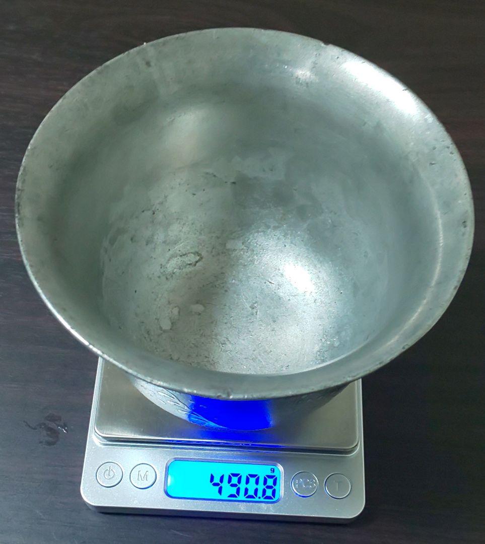 永信堂造 本錫製　錫器 盃洗 こぼし 煎茶