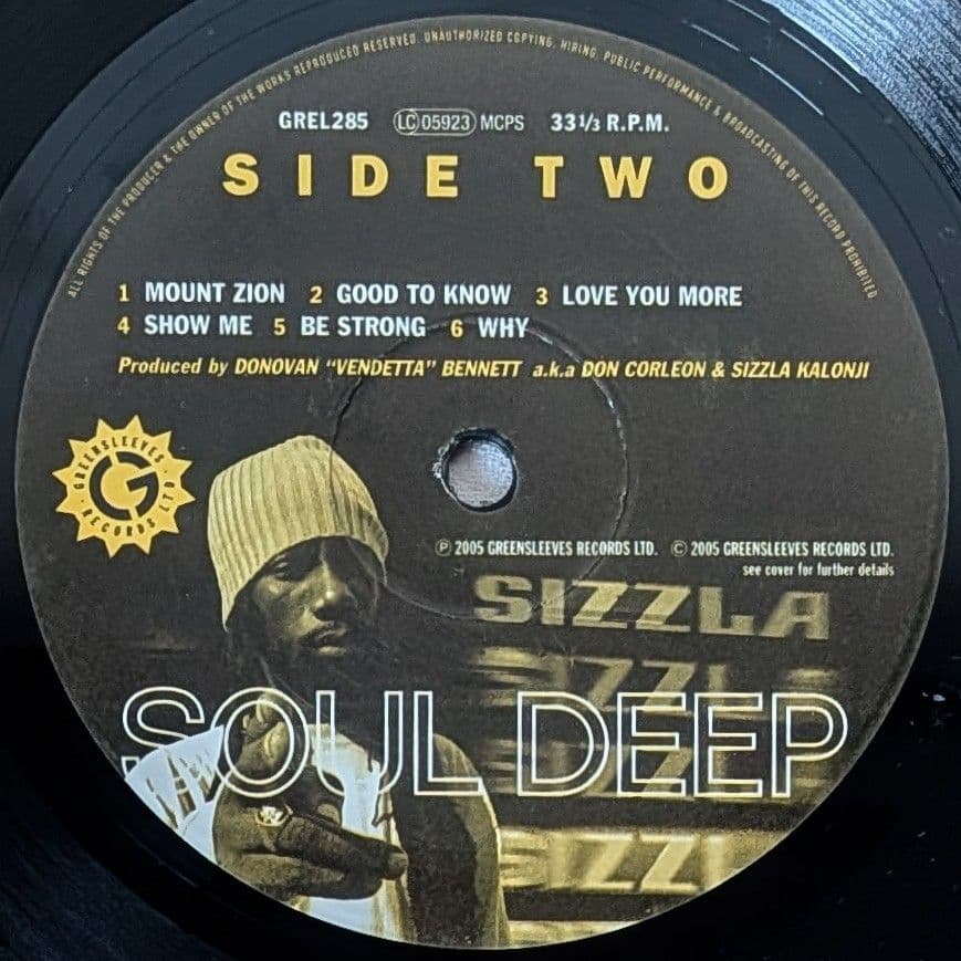 希少盤 Sizzla Soul Deep Be Strong レコード レゲエ