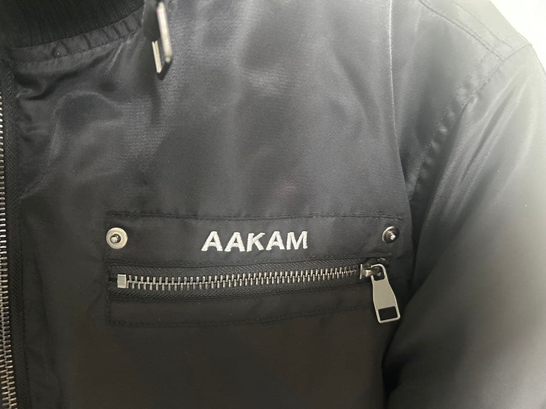 AAKAM ブラック MA-1 フライトジャケット