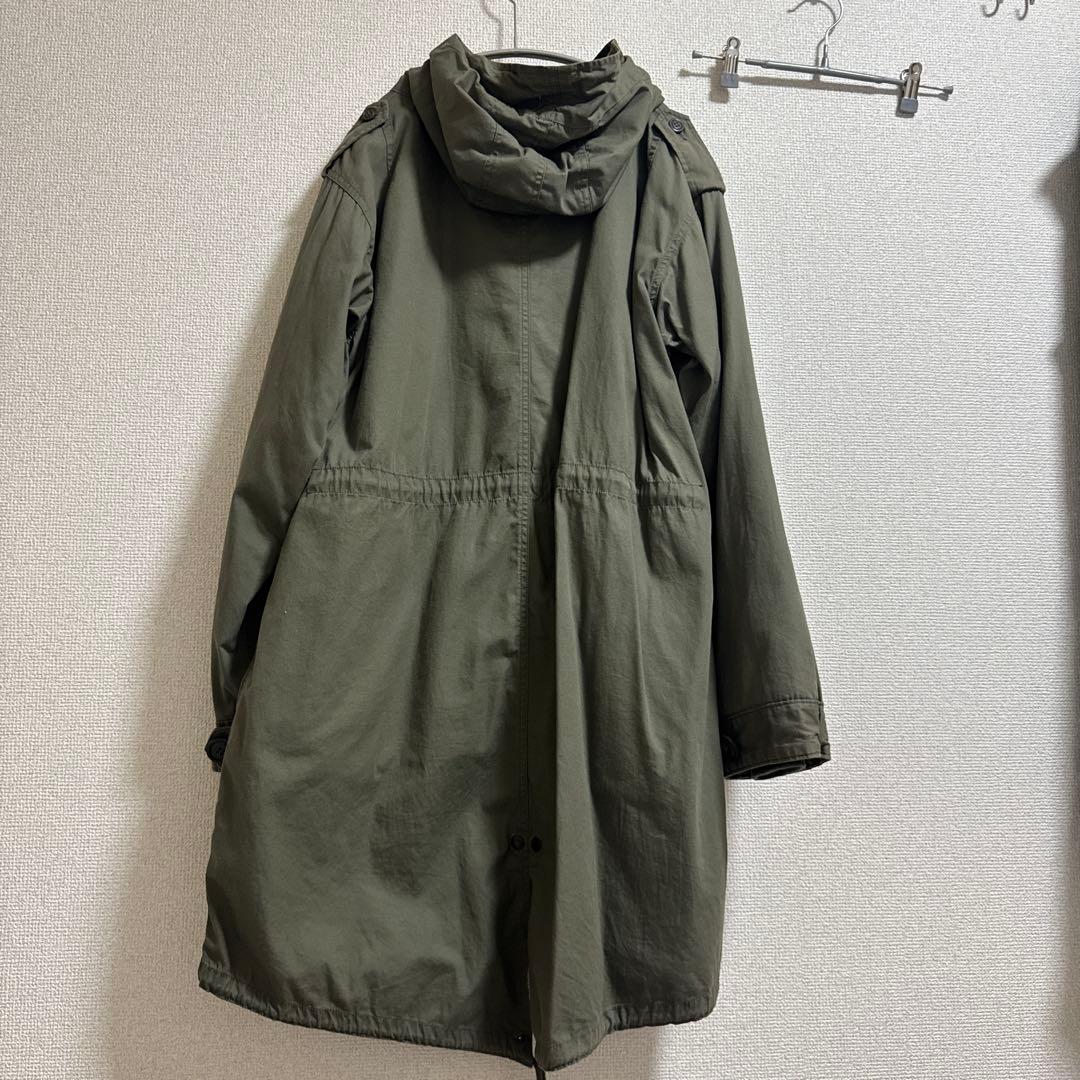 Houston オリーブ色ロング丈モッズコート