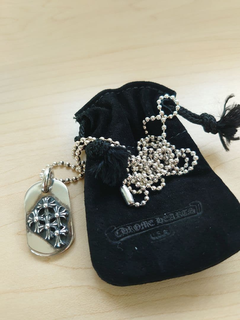 Chrome Hearts レイズドセメタリークロスドッグタグ インボイス付