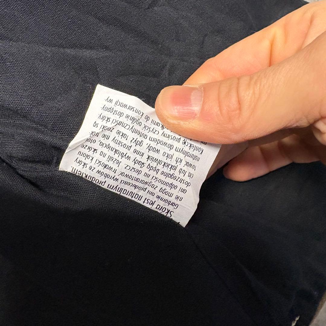 ビンテージ　レザーベスト　刺繍ロゴ　古着　本革　XL