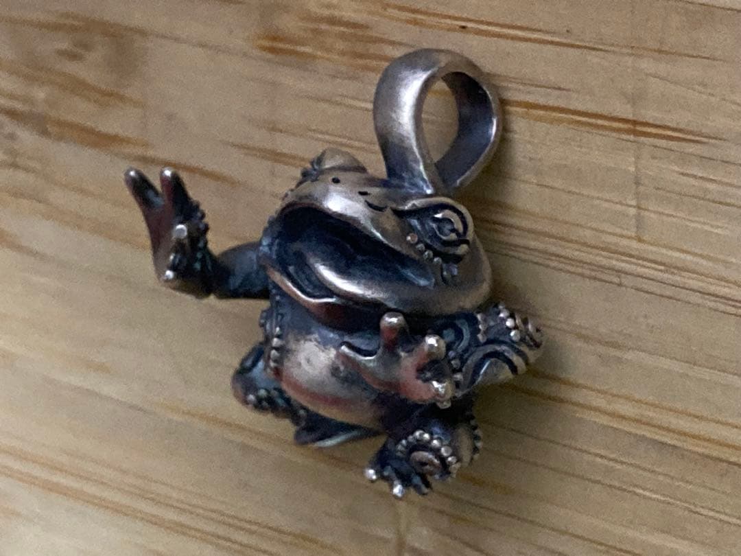 かすう工房 silver オオガマガエル ペンダント トップ 和風 日本 原宿