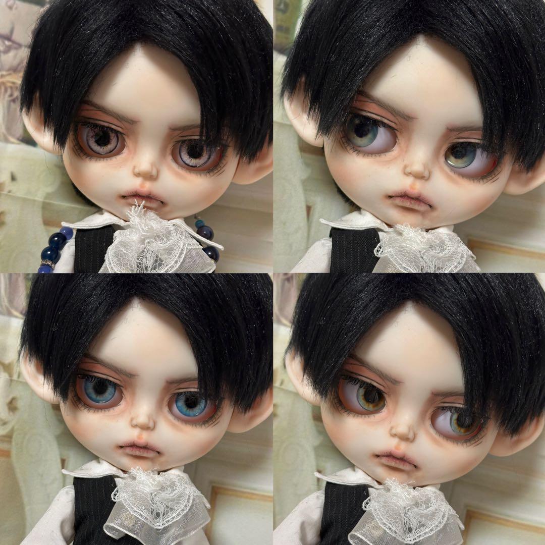 アイシードール本体男の子　ボアウィッグ　OF付き　カスタムアイシードール パテ盛